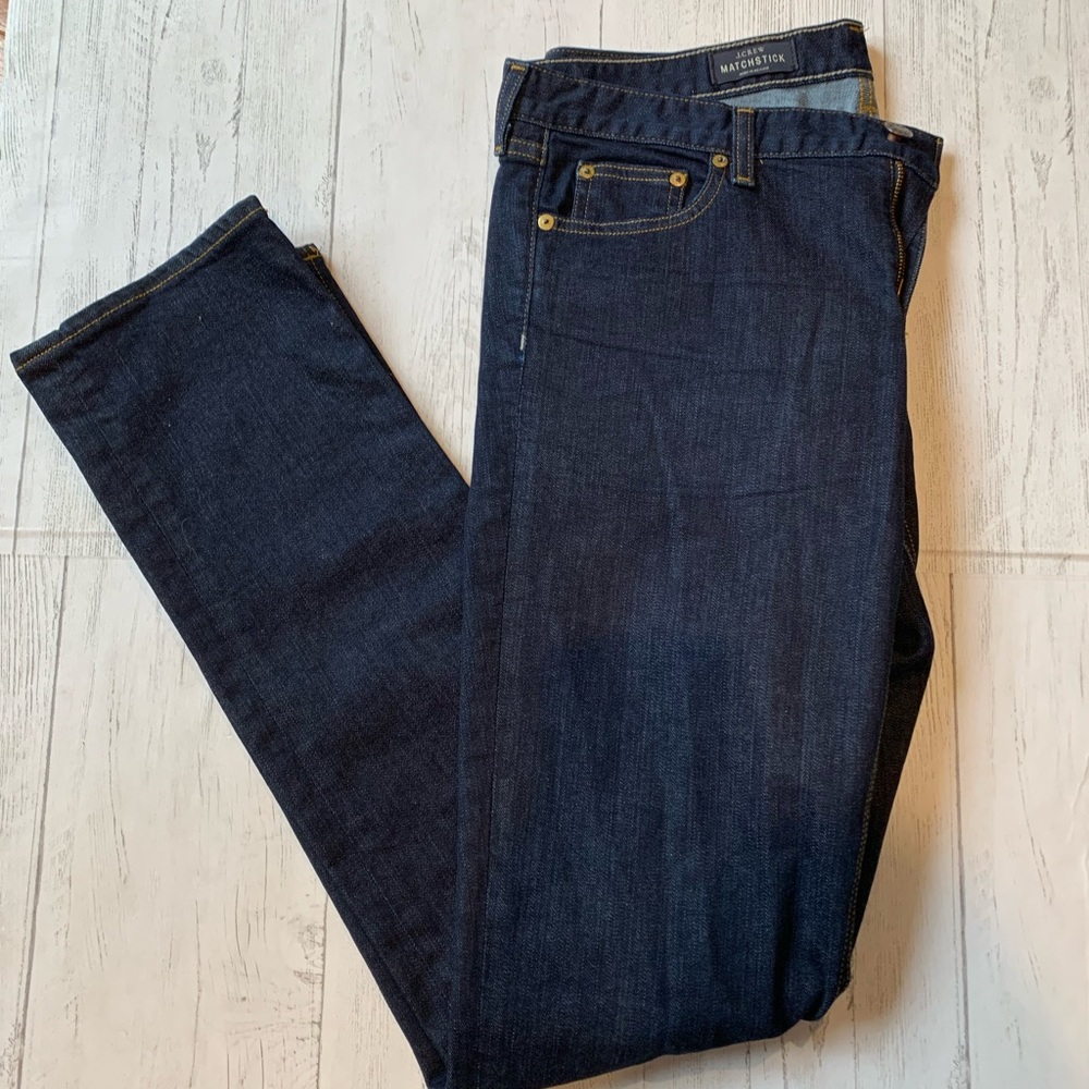 j.Crew MATCHSTICK dark denim jeans size 12 tall